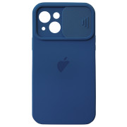Чохол для iPhone 14 Silicone with Logo Hide Camera Cobalt Blue