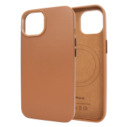 Чохол Leather Case PU with MagSafe (iPhone 15 Pro Max - Saddle Brown)