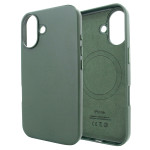 Чохол для iPhone 16 Leather Case PU with MagSafe - Fir Green