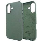 Чохол для iPhone 16 Leather Case PU with MagSafe - Fir Green
