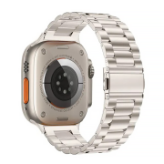 Стальний ремінець для Apple Watch Stainless Steel Braslet 3 Beats (38mm, 40mm, 41mm, [42mm Series 10/11], Old Gold)