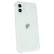 Чохол для iPhone 12 mini Card Holder Armored Case з карманом для картки прозрачный