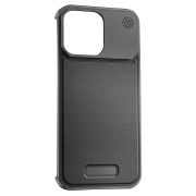 Чохол для iPhone 13/14 металевий Aluminium with Leather MagSafe, Black