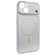 Чохол Nofelet AG Glass Case with MagSafe (iPhone 13, Silver)