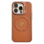 Чохол Logo Case PU Stand Camera (iPhone 13 Pro Max, Brown)