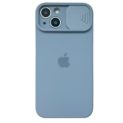 Чохол для iPhone 14 Silicone with Logo Hide Camera Faraway Blue