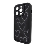 Чохол для iPhone 15 Pro Max – Pretty Things "Black Hearts – Black"