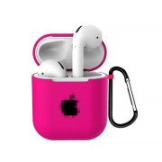 Чохол на AirPods 1 | 2 LOGO (Hot Pink)