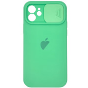 Чохол Silicone with Logo Hide Camera, для iPhone 12 (Spearmint)