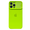 Чохол Silicone with Logo Hide Camera, для iPhone 12 Pro Max (Green)