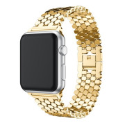 Стальний ремінець Stainless Luxury Steel на Apple Watch (38mm, 40mm, 41mm, [42mm Series 10/11], Gold)
