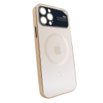 Чохол для iPhone 14 Pro Max PC Slim Case with MagSafe із захисними лінзами на камеру Champaign Gold