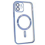 Чохол Shining with MagSafe на iPhone 12 із захисними лінзами на камеру Blue