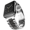 Стальний ремінець Stainless Steel Braslet 3 Beads на Apple Watch (38mm, 40mm, 41mm, [42mm Series 10/11], Silver-Black)