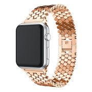 Стальний ремінець Stainless Luxury Steel на Apple Watch (38mm, 40mm, 41mm, [42mm Series 10/11], Rose Gold)