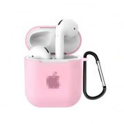 Чохол на AirPods 1 | 2 LOGO (Light Pink)