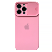 Чохол Silicone with Logo Hide Camera, для iPhone 12 Pro Max (Rose Pink)