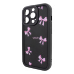 Чохол для iPhone 12 Pro Max – Pretty Things "Pink Bows – Black"