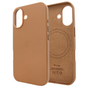 Чохол для iPhone 16 Leather Case PU with MagSafe - Saddle Brown