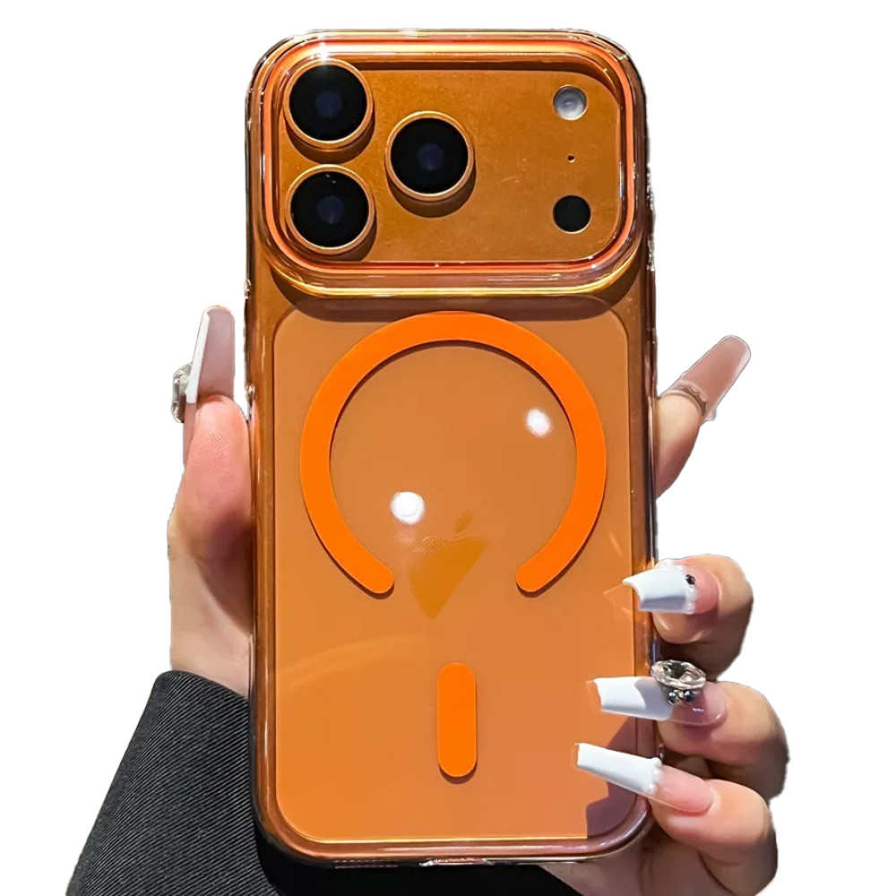 NOFELET Color Clear Case MagSafe (iPhone 17 Pro – Orange)