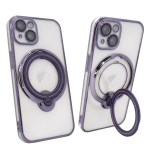 Чохол для iPhone 14 Clear Shining Holder with MagSafe Deep Purple