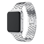 Стальний ремінець Stainless Luxury Steel на Apple Watch (38mm, 40mm, 41mm, [42mm Series 10/11], Silver)
