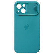 Чохол для iPhone 14 Silicone with Logo Hide Camera Pine Green