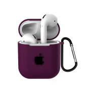 Чохол на AirPods 1 | 2 LOGO (Marsala)