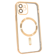 Чохол Shining with MagSafe на iPhone 12 із захисними лінзами на камеру Gold