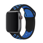 Ремінець силіконовий Nike Sport Band на Apple Watch 42mm | 44mm | 45mm | 46mm | 49mm Black-Blue