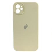 Чохол Silicone Case FULL CAMERA (square side) (на iPhone 11) (Antique White)