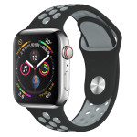 Ремінець силіконовий Nike Sport Band на Apple Watch 42mm | 44mm | 45mm | 46mm | 49mm Black-Gray