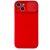 Чохол для iPhone 14 Silicone with Logo Hide Camera Red