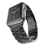 Стальний ремінець Stainless Steel Braslet 3 Beads на Apple Watch (42mm, 44mm, 45mm, 46mm, 49mm Black)