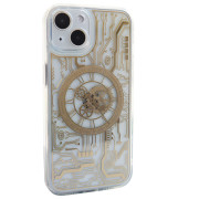 Чохол clear case o'clock with MagSafe на iPhone 14 прозорий Gold