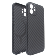 Чохол для iPhone 12 PC Carbon with MagSafe Black