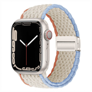 Ремінець Braided Nylon Magnetic Band (38/40/41mm + [42mm Series 10/11] – Striped : Milky White)