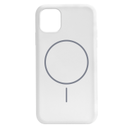 Чохол для iPhone 11 : Silicone Slim MagSafe – White
