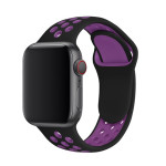 Ремінець силіконовий Nike Sport Band на Apple Watch 42mm | 44mm | 45mm | 46mm | 49mm Black-Purple