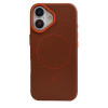 Grain Silicone MagSafe Case (iPhone 16, Saddle Brown)