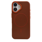 Grain Silicone MagSafe Case (iPhone 16, Saddle Brown)