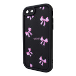 Чохол для iPhone 7/8 – Pretty Things "Pink Bows – Black"