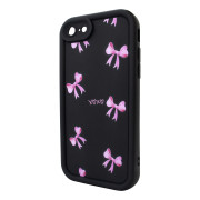 Чохол для iPhone 7/8 – Pretty Things "Pink Bows – Black"