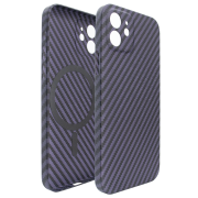 Чохол для iPhone 12 PC Carbon with MagSafe Deep Purple