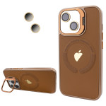 Чохол Logo Case PU Stand Camera (iPhone 13, Brown)