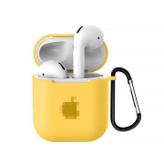 Чохол на AirPods 1 | 2 LOGO (Yellow)