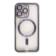 Чохол Shining with MagSafe на iPhone 14 Pro із захисними лінзами на камеру Purple