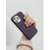 Чохол для iPhone 14 Leather Case PU with Magsafe Dark Cherry
