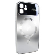Чохол для iPhone 12 матовий NEW PC Slim with MagSafe case із захистом камери Silver