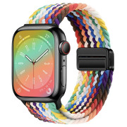 Ремінець Braided Nylon Magnetic Band (42/44/45/46/49mm – Gradient : Official Rainbow)